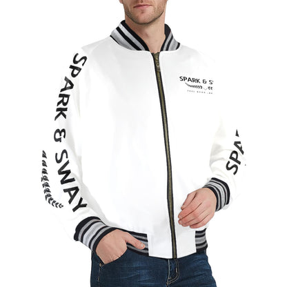 Spark & Sway New Men's Striped Trim Bomber Jacket