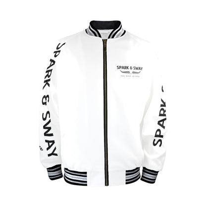 Spark & Sway New Men's Striped Trim Bomber Jacket