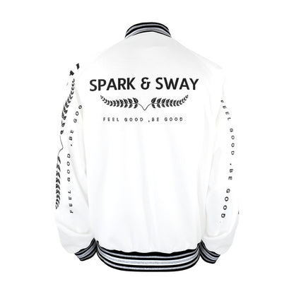 Spark & Sway New Men's Striped Trim Bomber Jacket